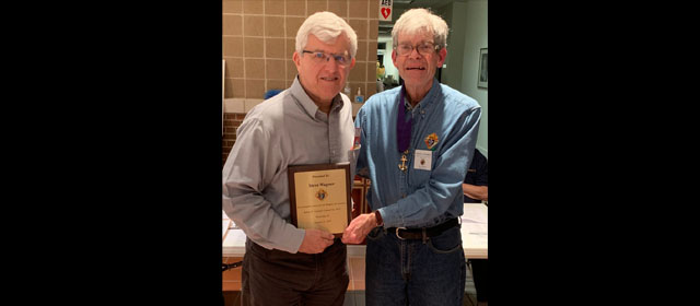 Steve Wagner Recognized for Many Years of Service as Financial Secretary